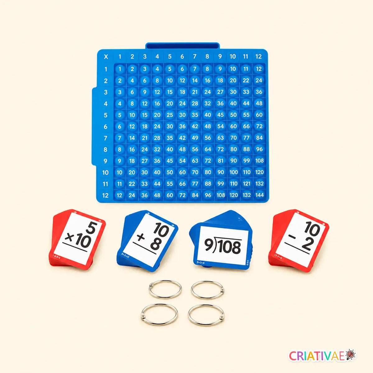 Pop It Math Kit Criativae - Fractions and Operations Interactive Kit